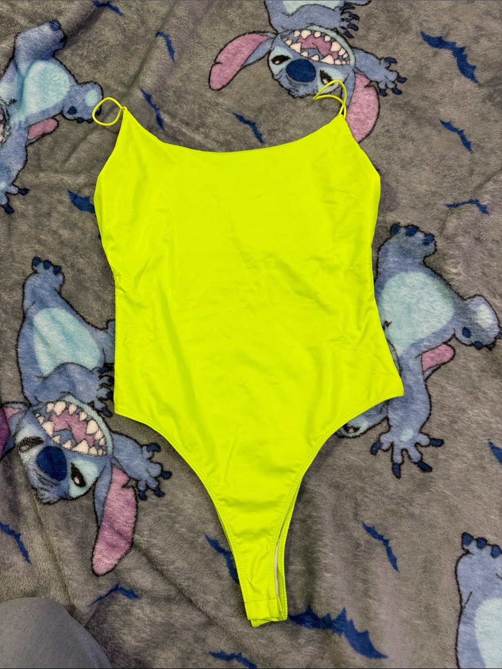 Fashion Nova Neon Yellow Kids One-Piece Swimsuit